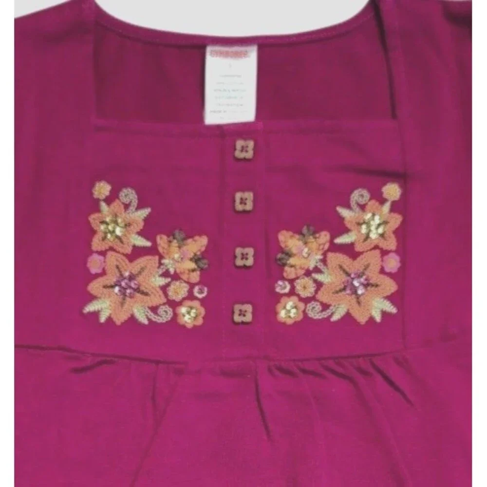 Vintage Gymboree Tunic Top Size 5 Magenta Savanna Sunset Babydoll NWT
